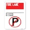 Signmission Fire Lane No Stopping No Standing W/ No Parking Heavy-Gauge Alum Parking, 18" x 24", A-1824-24002 A-1824-24002 - alternate 1